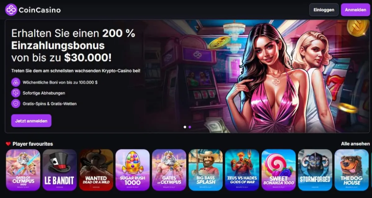 CoinCasino – Neues Krypto-Casino mit Fokus auf Flexibilität und hohe Limits
